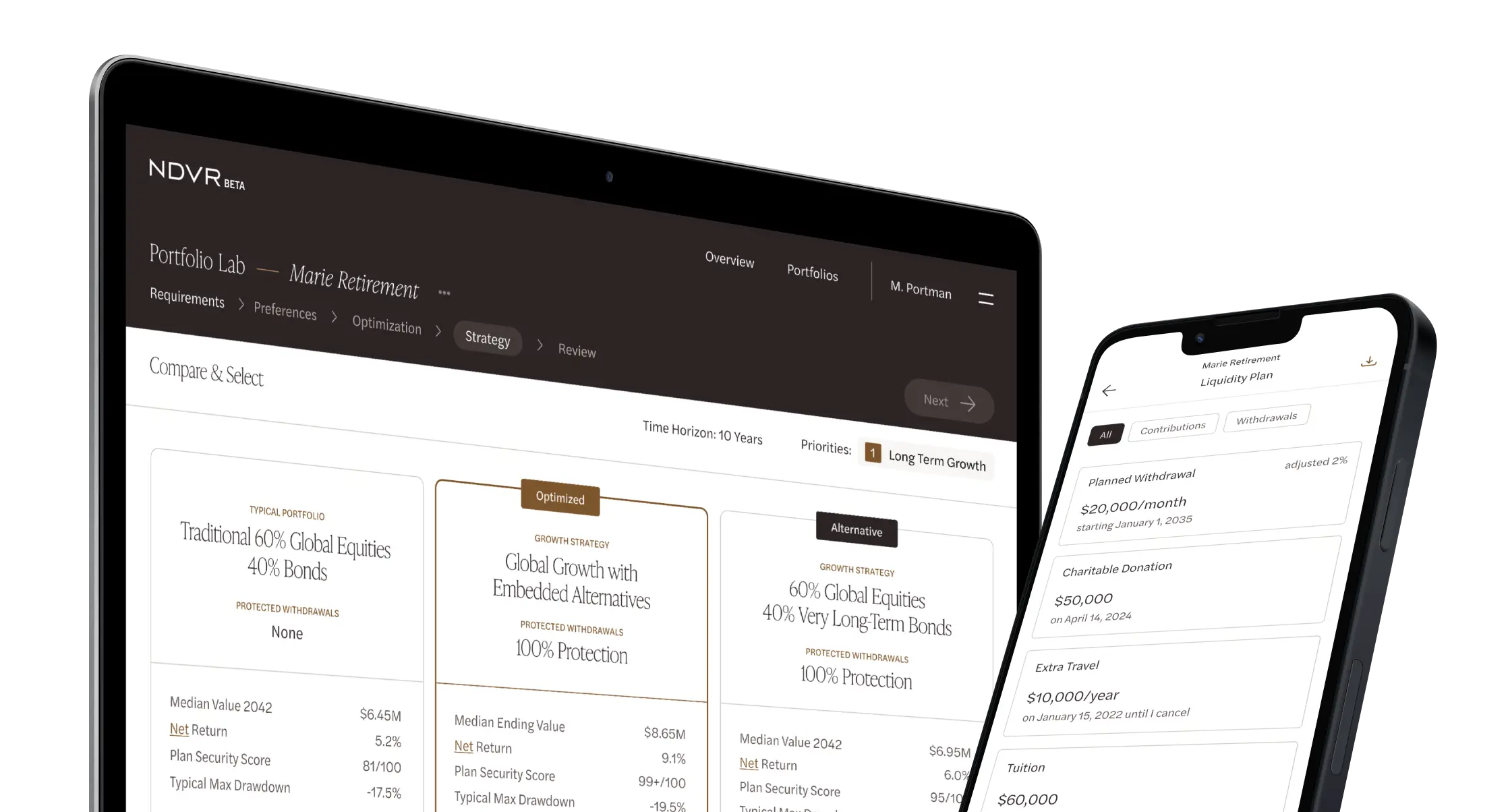 Plan Optimized Portfolios The NDVR Portfolio Lab™ and Optimization